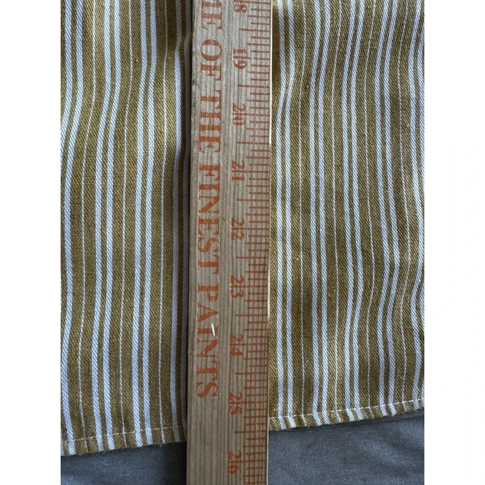 Sadie & Love‎ Striped Midi Skirt S Mustard Button Front Paper Bag Cottagecore